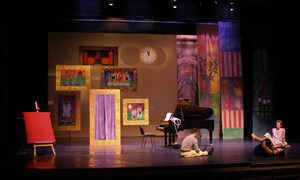 Set designs created by the pupils of Guilsfield, Ysgol Bro Cynllaith and Buttington Trewern with Hilary and Graham Roberts